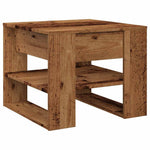 Coffee Table Old Wood 55.5x55x45 cm Engineered Wood - Bargainia.com - 