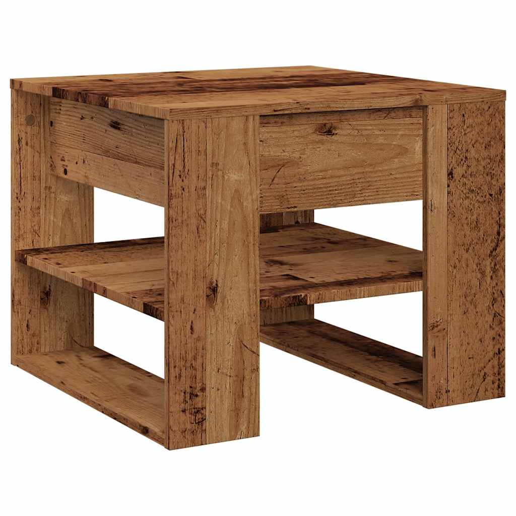Coffee Table Old Wood 55.5x55x45 cm Engineered Wood - Bargainia.com - 