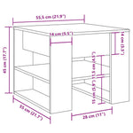 Coffee Table Old Wood 55.5x55x45 cm Engineered Wood - Bargainia.com - 