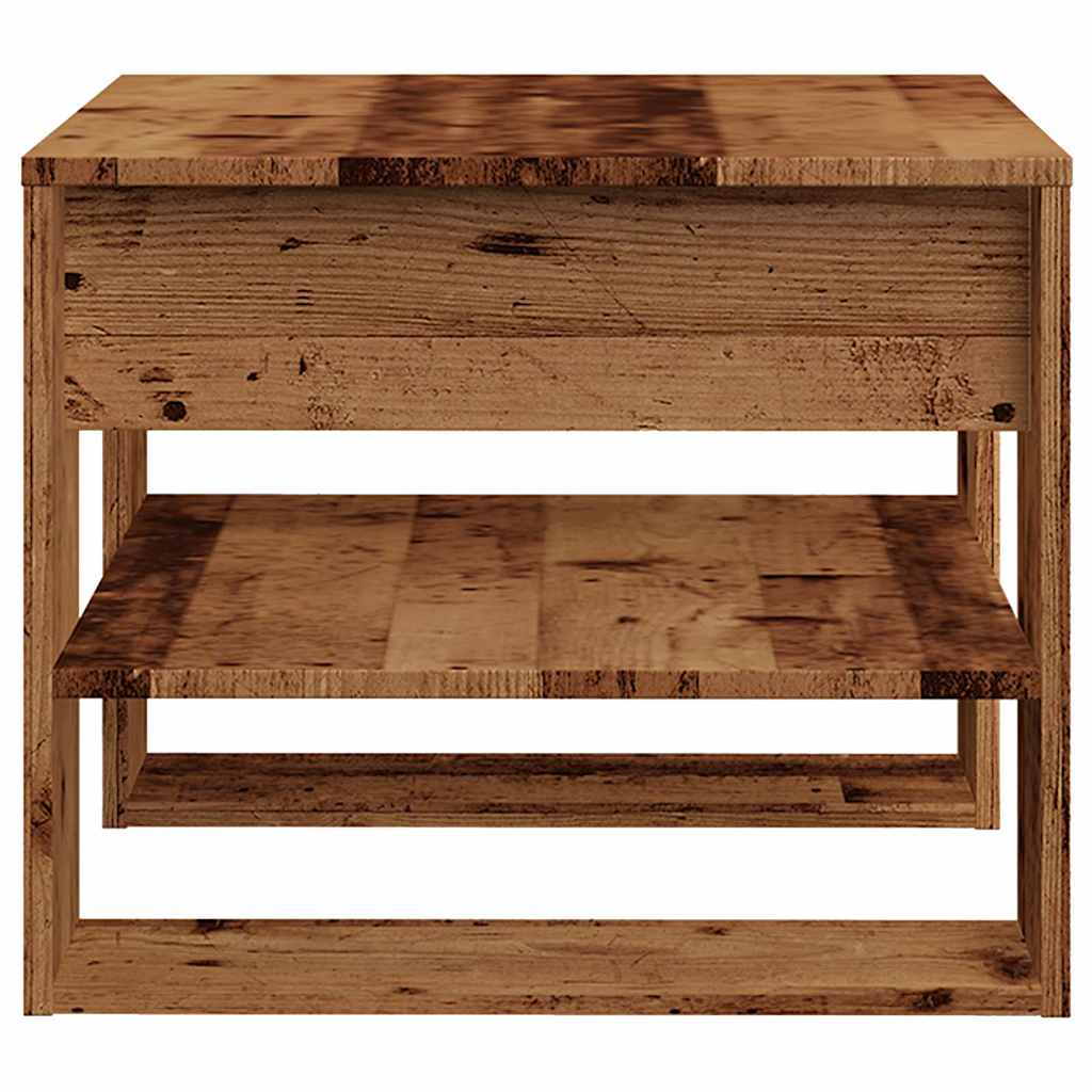 Coffee Table Old Wood 55.5x55x45 cm Engineered Wood - Bargainia.com - 