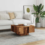 Coffee Table Old Wood 60x60x31.5 cm Engineered Wood - Bargainia.com - 