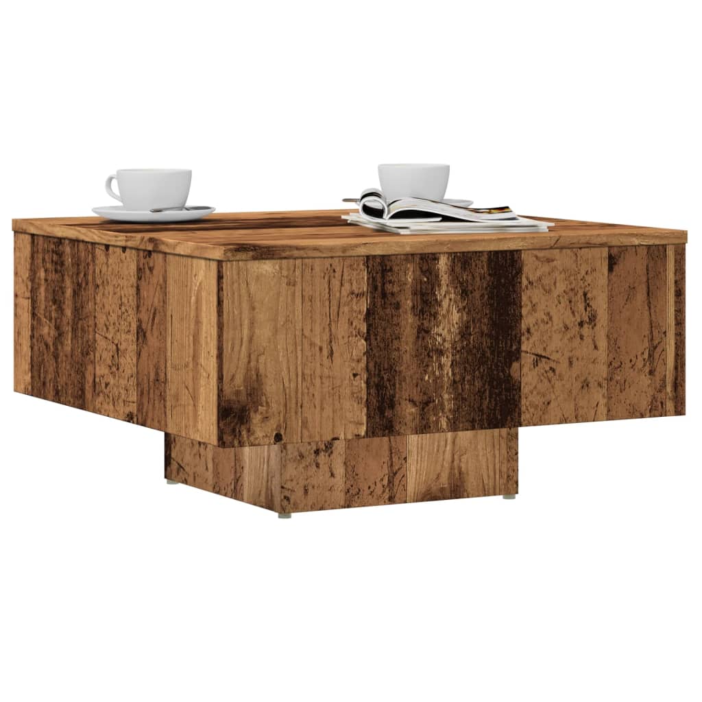 Coffee Table Old Wood 60x60x31.5 cm Engineered Wood - Bargainia.com - 