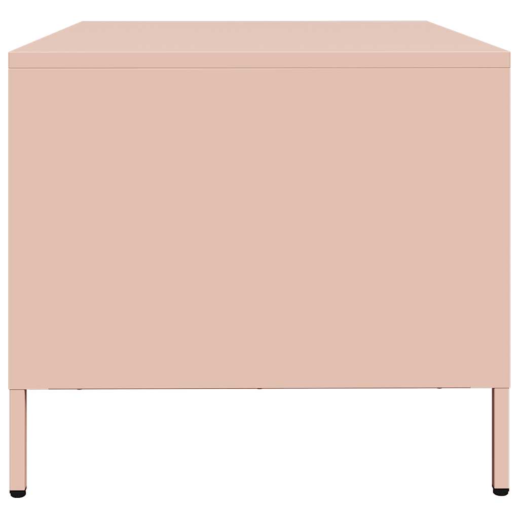Coffee Table Pink 101.5x50x43.5 cm Cold - rolled Steel - Bargainia.com - 