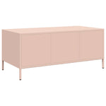 Coffee Table Pink 101.5x50x43.5 cm Cold - rolled Steel - Bargainia.com - 