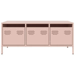 Coffee Table Pink 101.5x50x43.5 cm Cold - rolled Steel - Bargainia.com - 