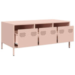 Coffee Table Pink 101.5x50x43.5 cm Cold - rolled Steel - Bargainia.com - 