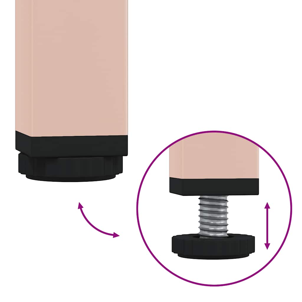 Coffee Table Pink 68.5x50x43.5 cm Cold - rolled Steel - Bargainia.com - 