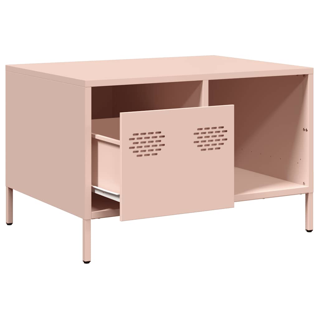 Coffee Table Pink 68.5x50x43.5 cm Cold - rolled Steel - Bargainia.com - 