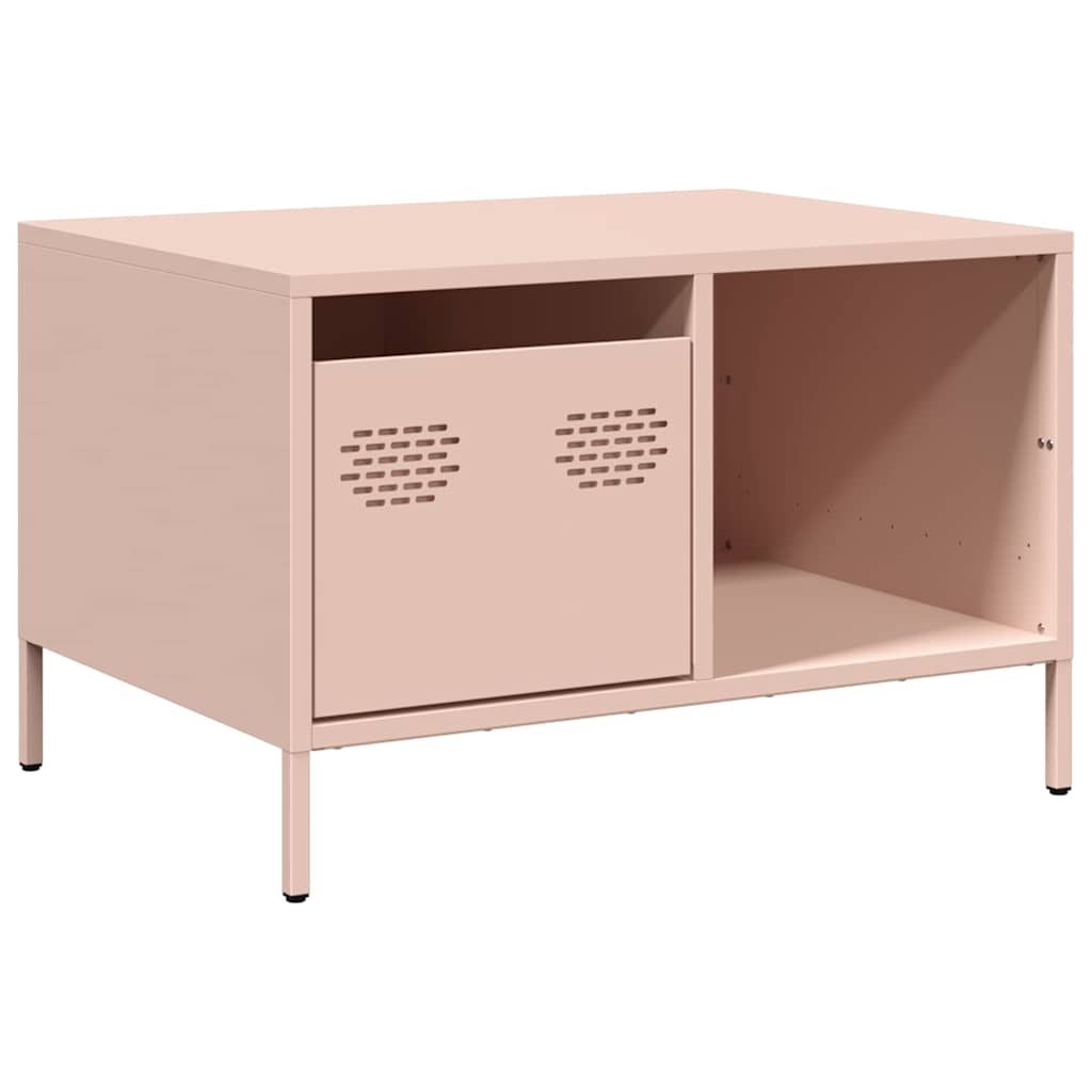 Coffee Table Pink 68.5x50x43.5 cm Cold - rolled Steel - Bargainia.com - 