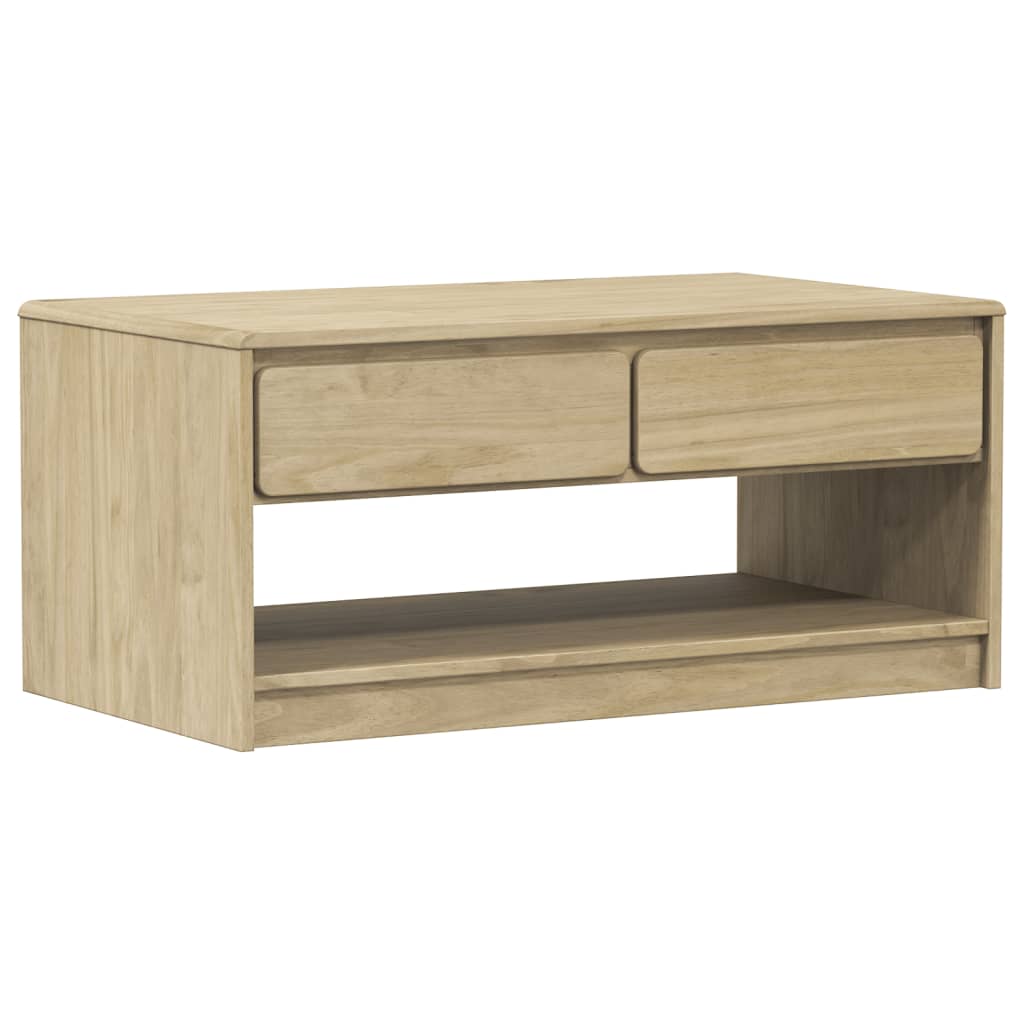 Coffee Table SAUDA Oak 99x55x45 cm Solid Wood Pine - Bargainia.com - 