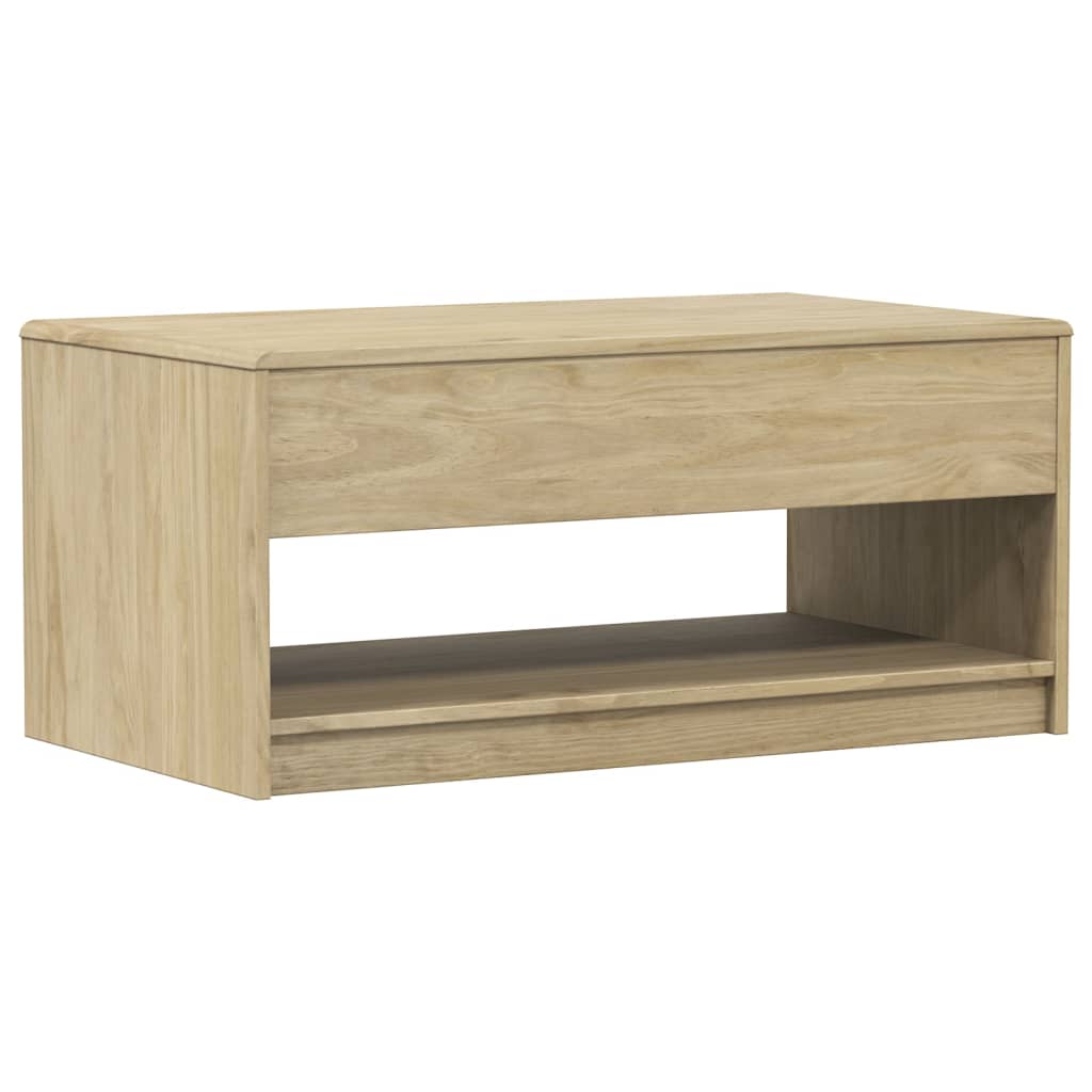Coffee Table SAUDA Oak 99x55x45 cm Solid Wood Pine - Bargainia.com - 