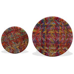Coffee Table Set 2 Pieces Chindi Weave Details Multicolour - Bargainia.com - 