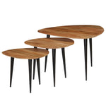 Coffee Table Set 3 Pieces Solid Acacia Wood - Bargainia.com - 