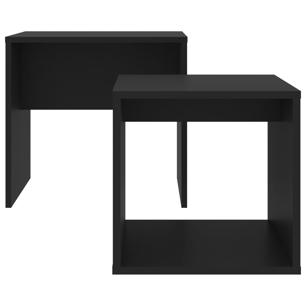 Coffee Table Set Black 48x30x45 cm Engineered Wood - Bargainia.com - 8720286016800 - 802886