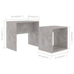 Coffee Table Set Concrete Grey 48x30x45 cm Engineered Wood - Bargainia.com - 