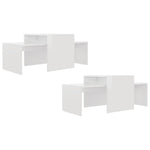Coffee Table Set High Gloss White 100x48x40 cm Engineered Wood - Bargainia.com - 