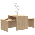 Coffee Table Set Sonoma Oak 100x48x40 cm Engineered Wood - Bargainia.com - 