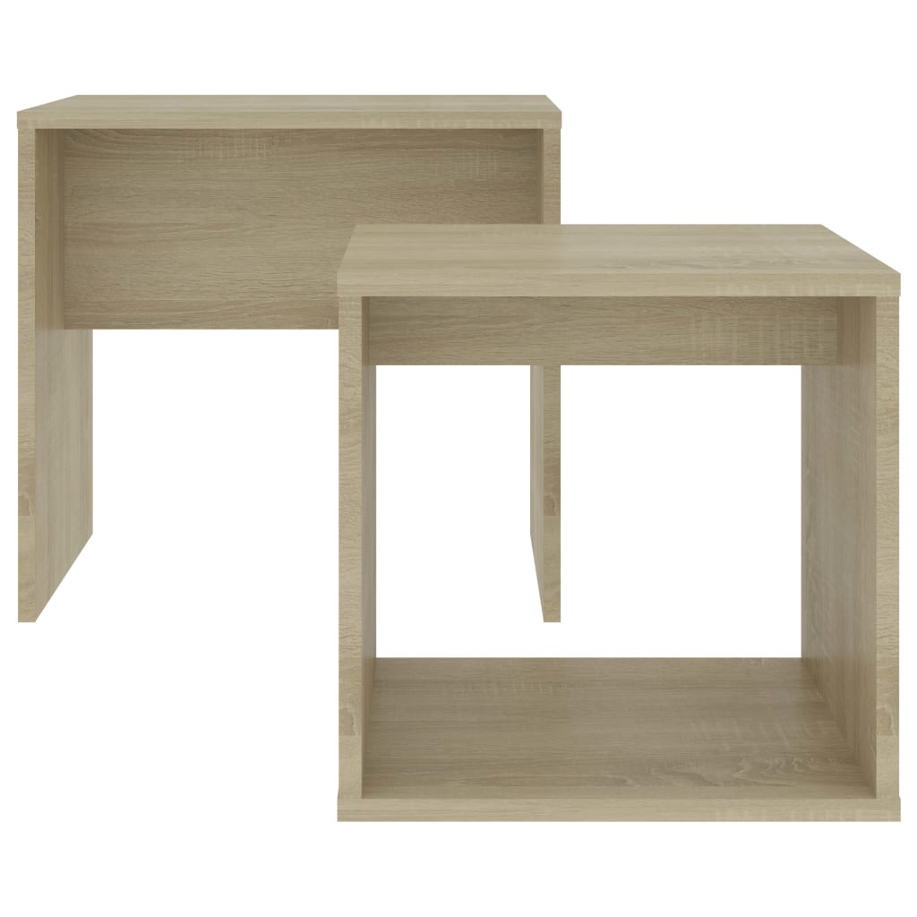 Coffee Table Set Sonoma Oak 48x30x45 cm Engineered Wood - Bargainia.com - 