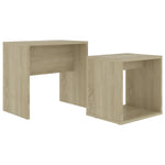 Coffee Table Set Sonoma Oak 48x30x45 cm Engineered Wood - Bargainia.com - 