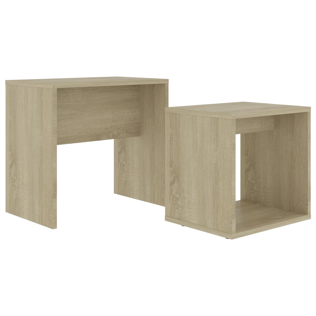 Coffee Table Set Sonoma Oak 48x30x45 cm Engineered Wood - Bargainia.com - 