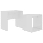 Coffee Table Set White 48x30x45 cm Engineered Wood - Bargainia.com - 
