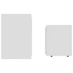 Coffee Table Set White 48x30x45 cm Engineered Wood - Bargainia.com - 