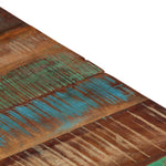 Coffee Table Silver Stainless Steel and Solid Wood Reclaimed - Bargainia.com - 