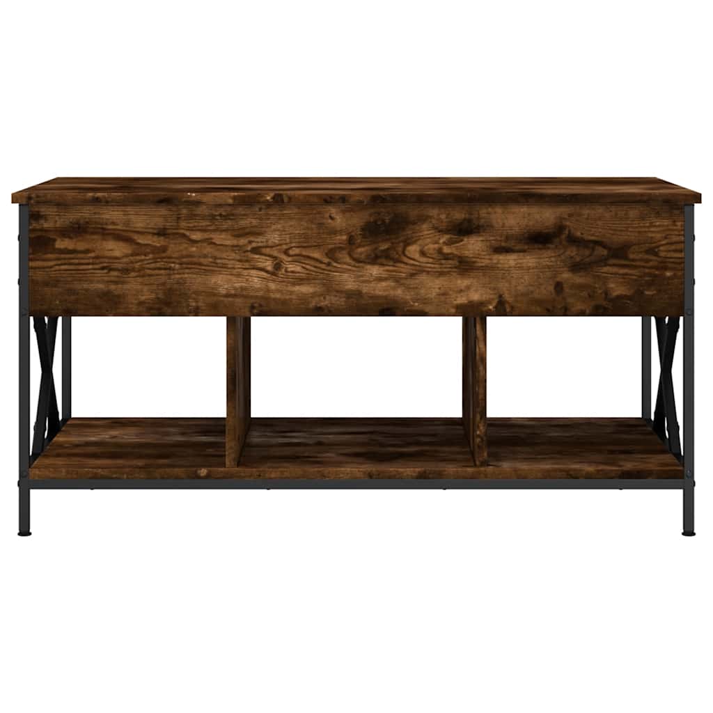 Coffee Table Smoked Oak 100x55x50 cm Engineered Wood and Metal - Bargainia.com - 8721012478770 - 845338