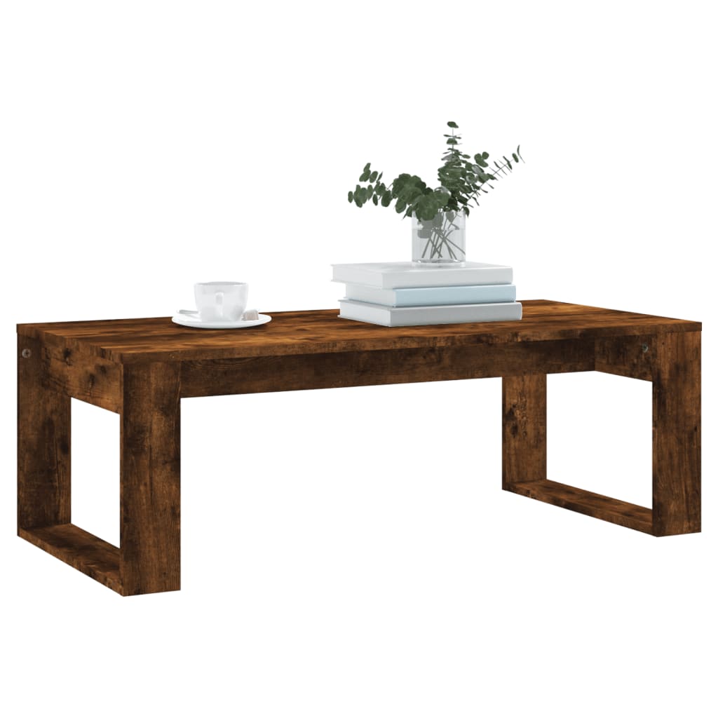 Coffee Table Smoked Oak 102x50x35 cm Engineered Wood - Bargainia.com - 8720845920296 - 823363