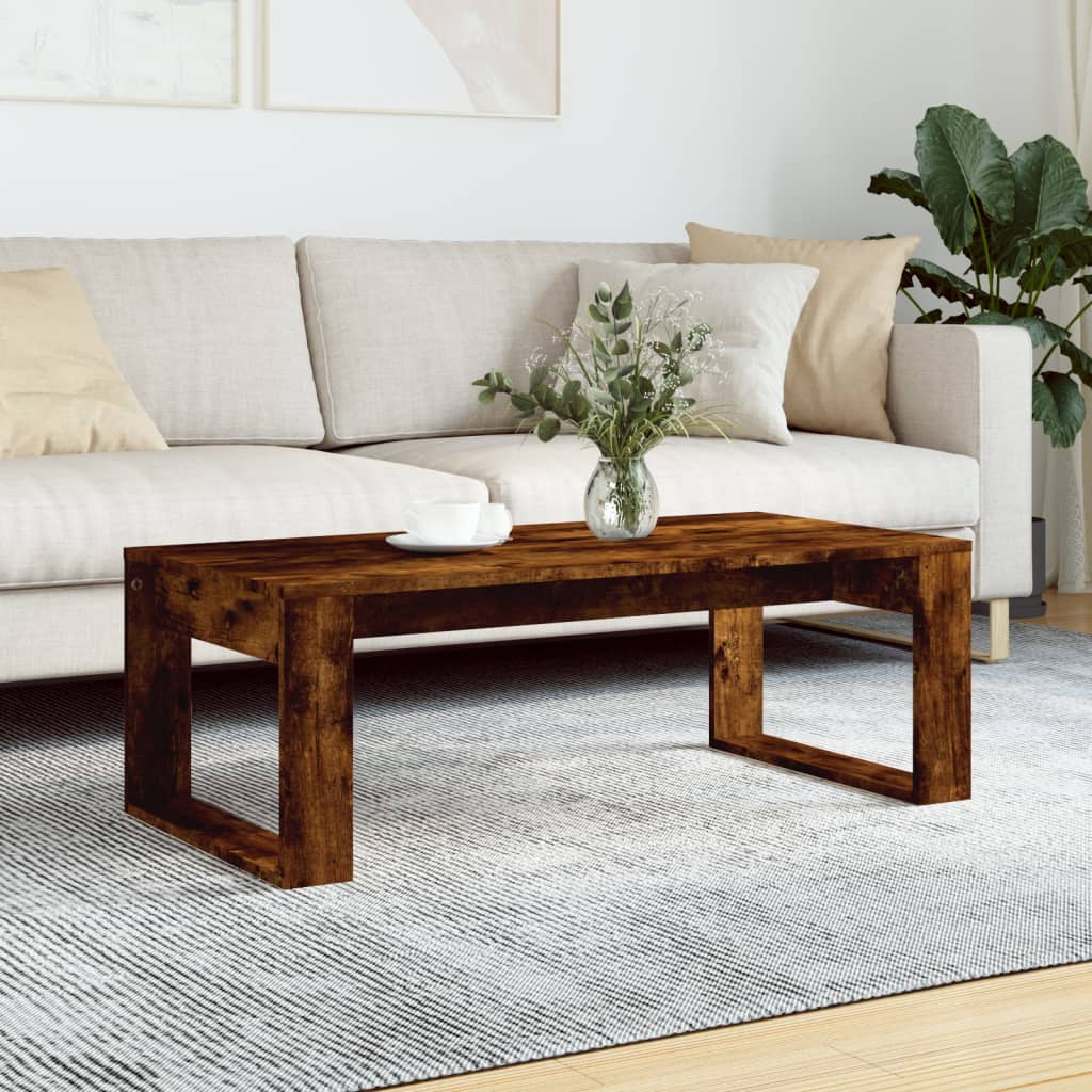 Coffee Table Smoked Oak 102x50x35 cm Engineered Wood - Bargainia.com - 8720845920296 - 823363