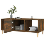 Coffee Table Smoked Oak 102x50x40 cm Engineered Wood - Bargainia.com - 