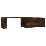 Coffee Table Smoked Oak 150x50x35 cm Engineered Wood - Bargainia.com - 