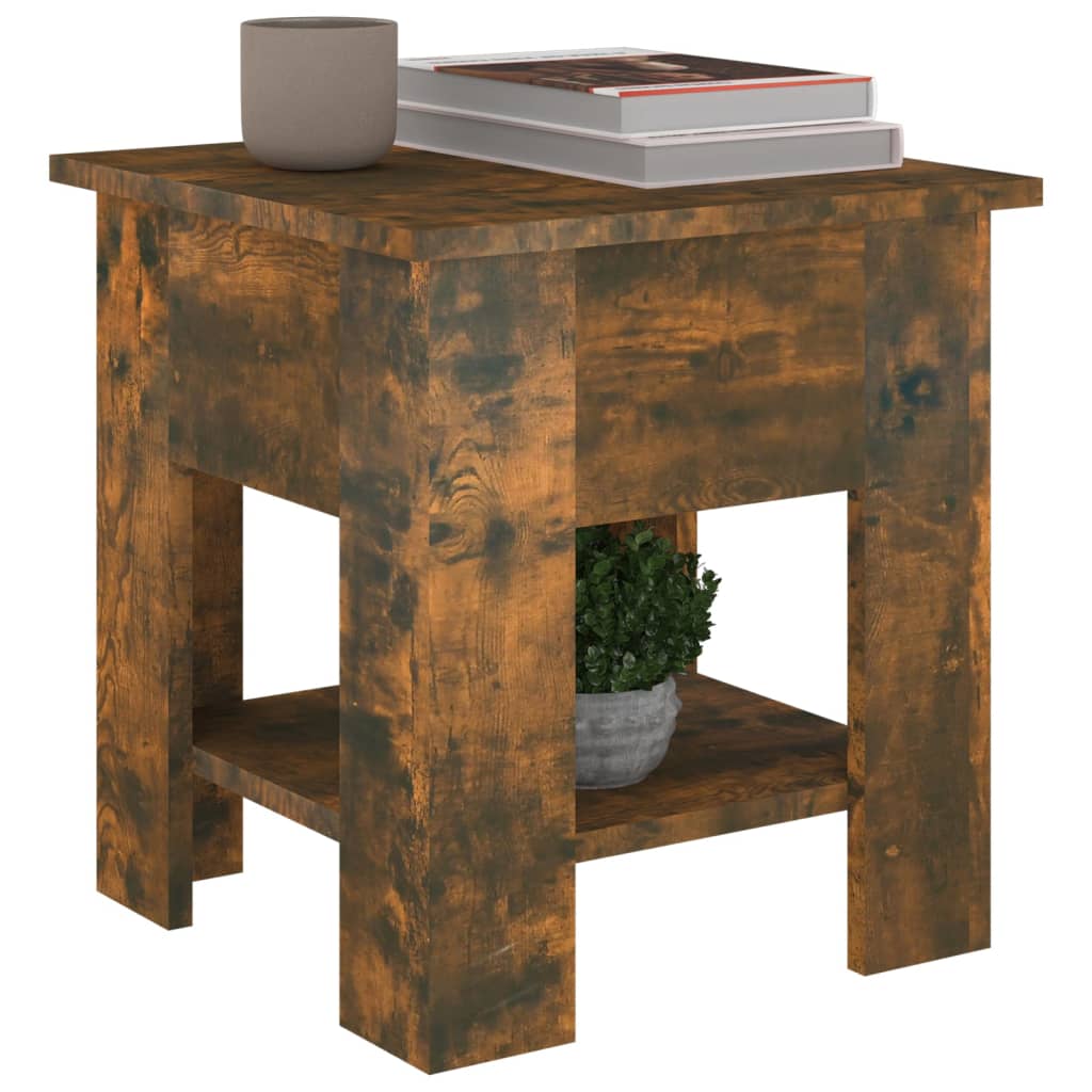 Coffee Table Smoked Oak 40x40x42 cm Engineered wood - Bargainia.com - 