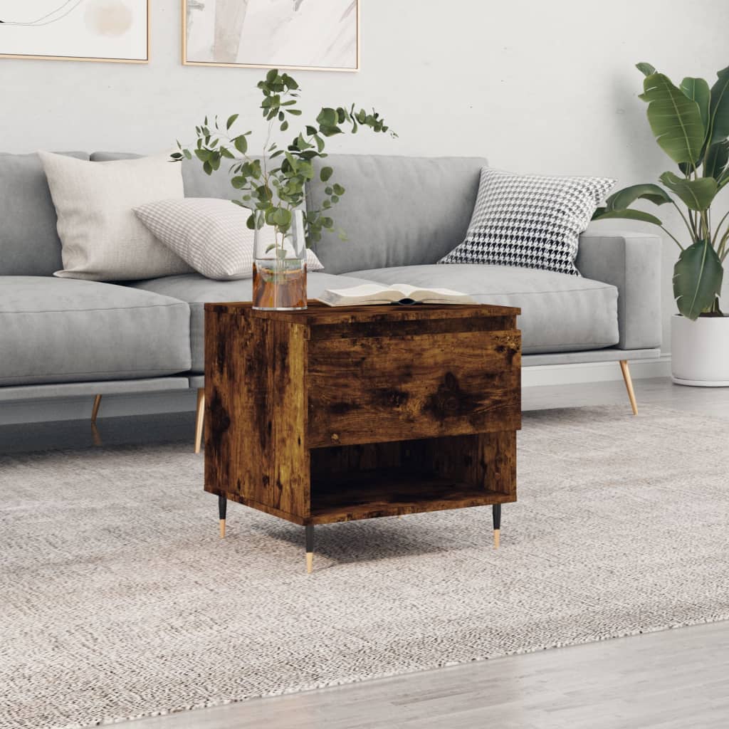 Coffee Table Smoked Oak 50x46x50 cm Engineered Wood - Bargainia.com - 8721012112131 - 830902