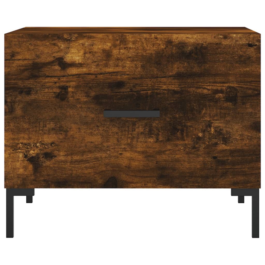 Coffee Table Smoked Oak 50x50x40 cm Engineered Wood - Bargainia.com - 