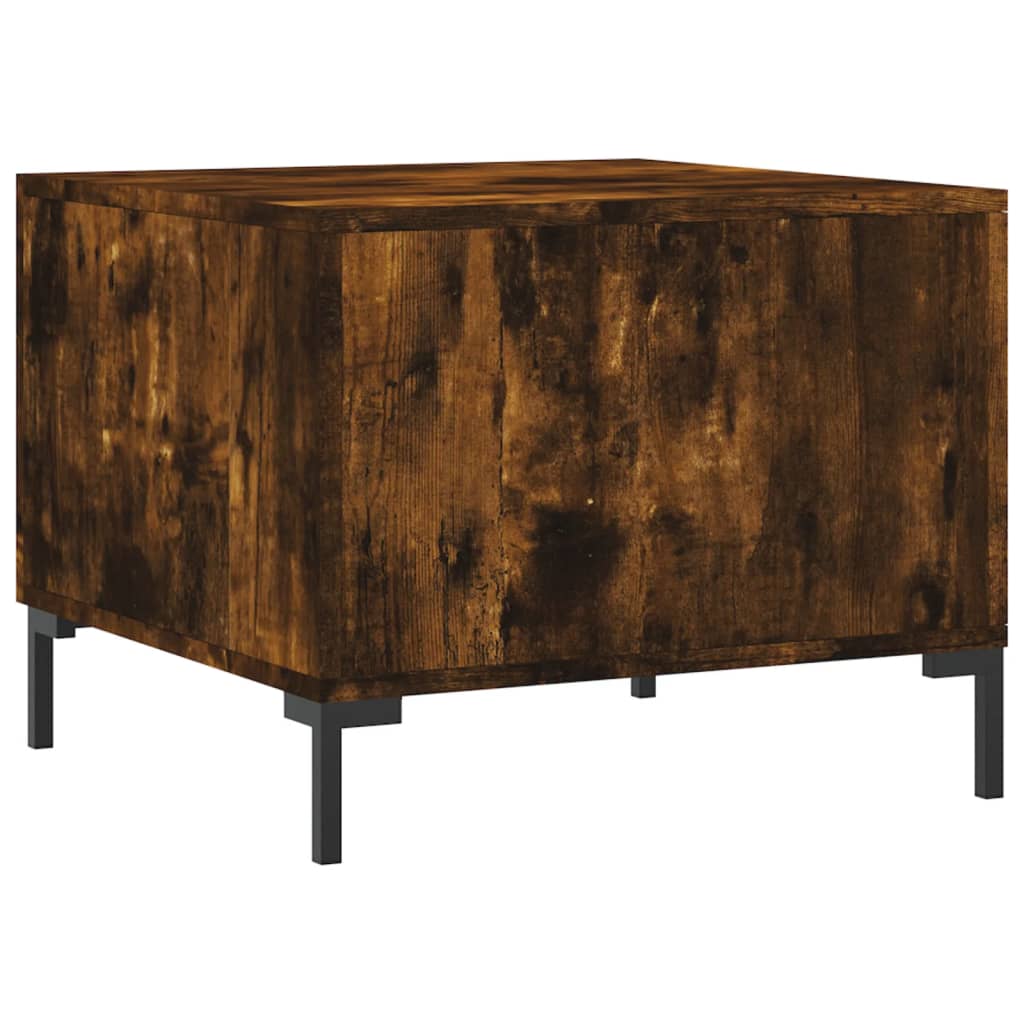 Coffee Table Smoked Oak 50x50x40 cm Engineered Wood - Bargainia.com - 