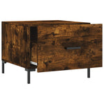 Coffee Table Smoked Oak 50x50x40 cm Engineered Wood - Bargainia.com - 