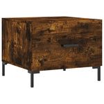 Coffee Table Smoked Oak 50x50x40 cm Engineered Wood - Bargainia.com - 