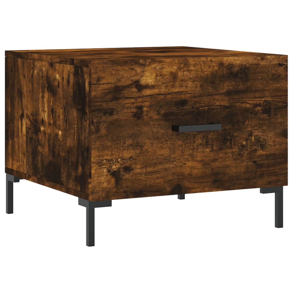 Coffee Table Smoked Oak 50x50x40 cm Engineered Wood - Bargainia.com - 