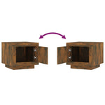 Coffee Table Smoked Oak 51x50x45 cm Engineered Wood - Bargainia.com - 