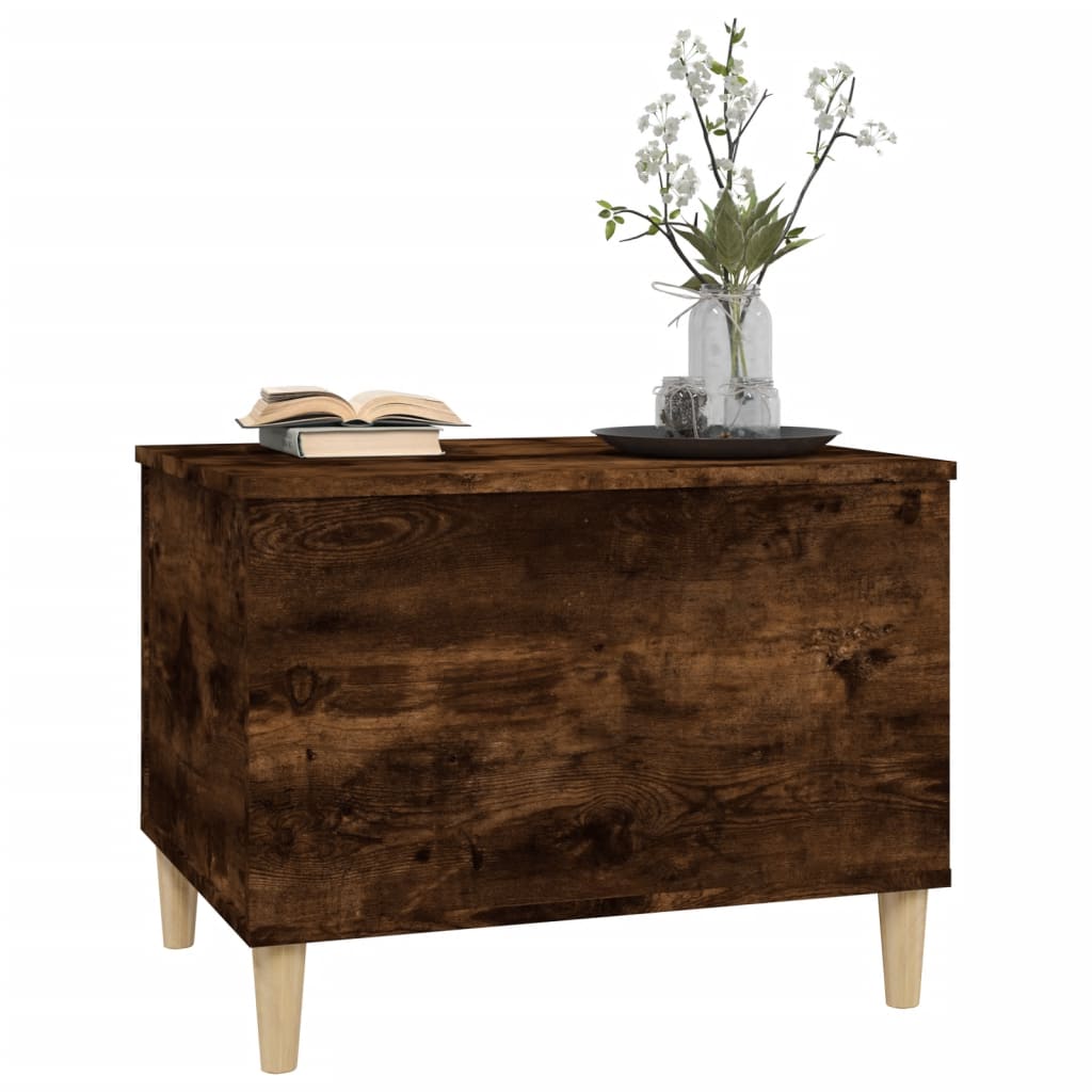 Coffee Table Smoked Oak 60x44.5x45 cm Engineered Wood - Bargainia.com - 