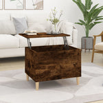 Coffee Table Smoked Oak 60x44.5x45 cm Engineered Wood - Bargainia.com - 