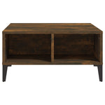 Coffee Table Smoked Oak 60x60x30 cm Engineered Wood - Bargainia.com - 