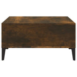 Coffee Table Smoked Oak 60x60x30 cm Engineered Wood - Bargainia.com - 