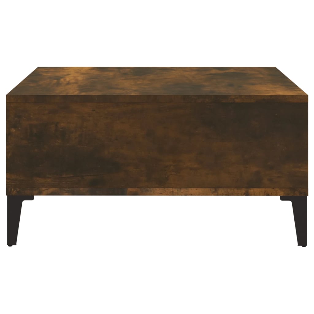 Coffee Table Smoked Oak 60x60x30 cm Engineered Wood - Bargainia.com - 