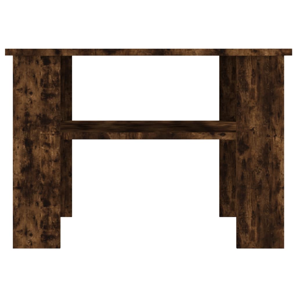Coffee Table Smoked Oak 60x60x42 cm Engineered Wood - Bargainia.com - 