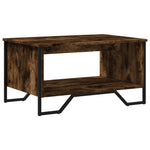 Coffee Table Smoked Oak 75x51x40 cm Engineered Wood - Bargainia.com - 
