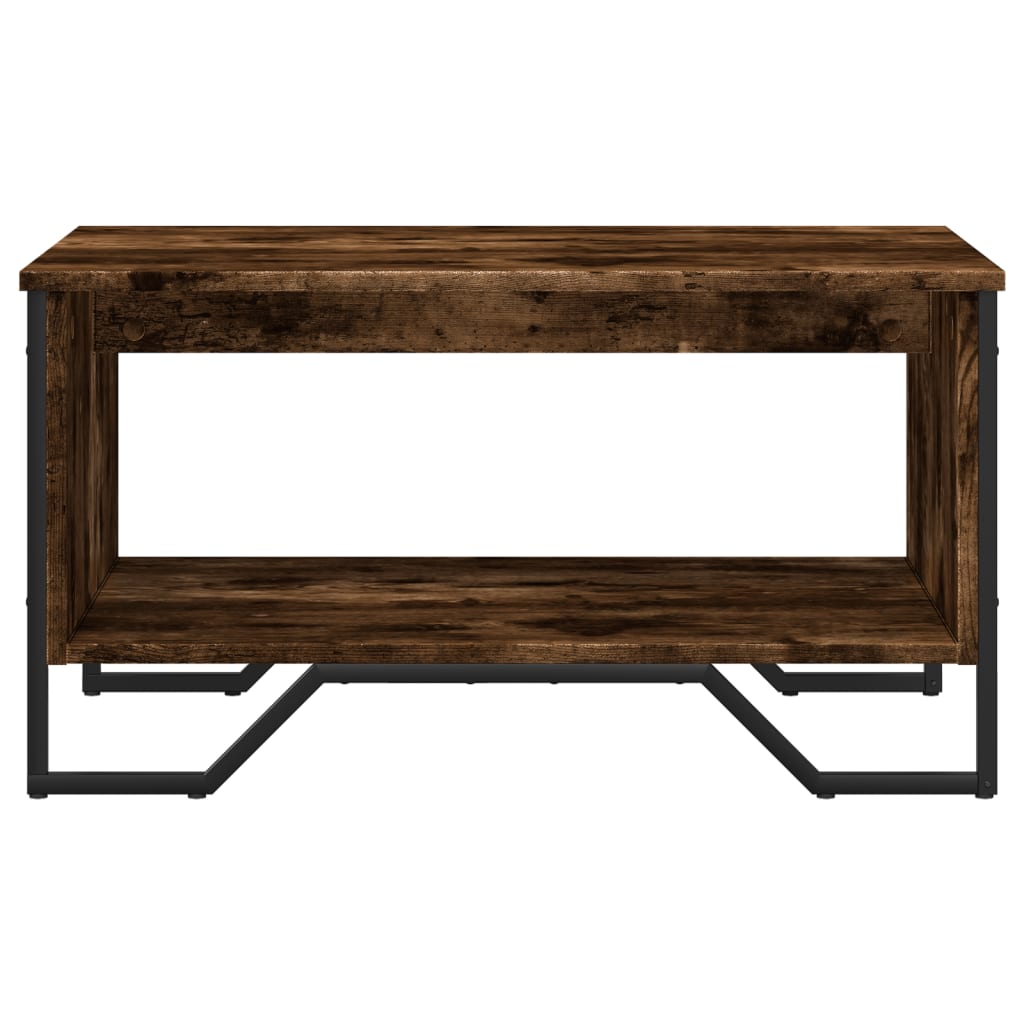 Coffee Table Smoked Oak 75x51x40 cm Engineered Wood - Bargainia.com - 