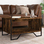 Coffee Table Smoked Oak 75x51x40 cm Engineered Wood - Bargainia.com - 
