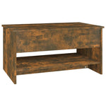 Coffee Table Smoked Oak 80x50x40 cm Engineered Wood - Bargainia.com - 
